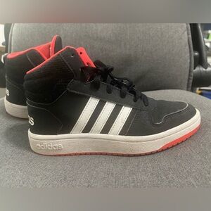 Adidas Hoops 2.0 Mid J 'Black Hi-Res Red- Size 4